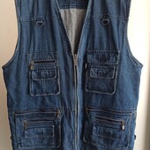 Жилет,безрукавка джинсовая.