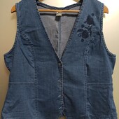 Жилет,безрукавка джинсовая стрейч,новая.