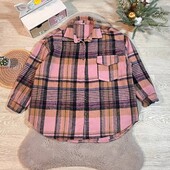 Стильне тепле пальто-сорочка стан відмінний