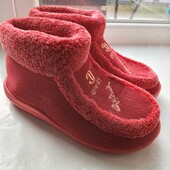 Теплі вельветові домашні тапочки на штучному хуттрі р-р.38 - 39 ( 24,5см.)