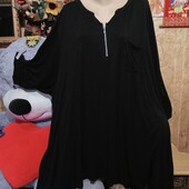 ❤️Брендовая натурал черная трикотаж клёш туника новая❤️Турция.Оригилнал!Пог.166-250см.Вискоз95%