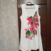 Розпродаж!!! Брендовое новое коттоновое платье-сарафан р.14 .