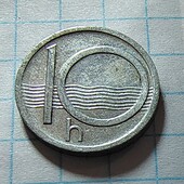Монета Чехії 10 гелерів 1993