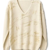 Шикарный свитер, джемпер с ангорой, l.h. , р. l/xl, наш 48-54, молочный с золотистым