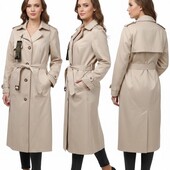 Утепленный стильный плащ-тренч пальто на утеплителе слимтекс для пышных модниц. Состояние нового!