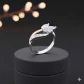 Срібна каблучка Квіточка 19 розмір