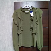 Новая брендовая красивая шифоновая блуза р.16.