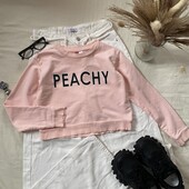 Вкорочений світшот ніжно-персикового кольору