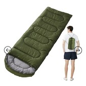 Широкий утеплений спальний мішок до -25°C 200x80 см Спальник на холофайбері водонепроникн