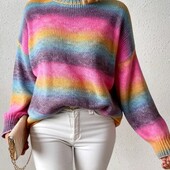 Теплый мягенький яркий джемпер, свитер, туника , р. 3xl, наш 58-66