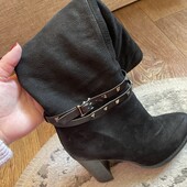 Чоботи євро зима на підборах, р.35