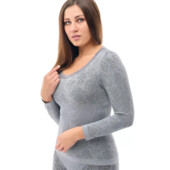 Термобелье женское бесшовное Нежные объятия, комплект термобелья универсальный размер, Серый