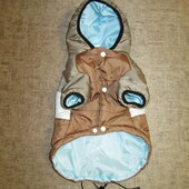 Стильная теплая куртка с капюшоном/еврозима для мелких пород, размер указан L