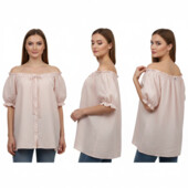 Эффектная стильная льняная блуза для пышненьких модниц.Новая!Италия!