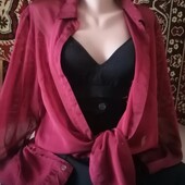❤️ Стильная рубашка бордо шифон ❤️Актуальный цвет❤️❤️Смотрите мои лоты ❤️