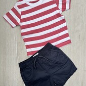 Primark.Комплект для хлопчика шорти +футболка 86 см (12-18 місяців)