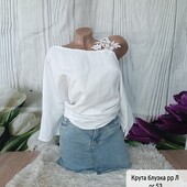 Нарядна блузка з кружевом на плечі