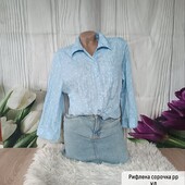 Рифлена блузка квіткова королівського рр