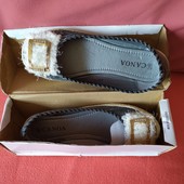 Балетки новые джинсовые. Р. 37, 24 см.