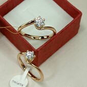 Очаровательное кольцо с алпанитом. Размер 18. Позолота 585 пробы 18 К.