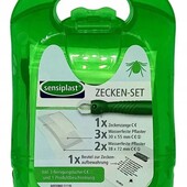 Набір для видалення кліщів з пінцетом та пластирами Sensiplast