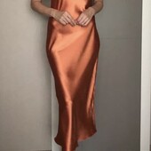 Сатинова міді сукня, S М