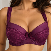 Бюстгальтер жіночий kelly brook бордовий, 75dd (34dd)