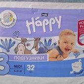 Подгузники детские Bella Baby Happy Midi 5-9 кг 32 шт