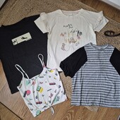 Комплект брендових футболок + майка ✨Розмір S/M