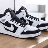 Крутые мужские хайтопы Nike air Jordan (оriginal) пр-во Вьетнам чёрно-белые