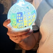 Бутылка снежный шар с подсветкой!