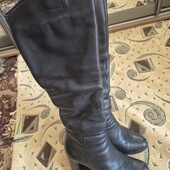 Женские кожанные зимние сапожки, 36р., 23.5см. Жіночі черевики