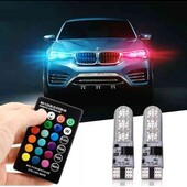 Автомобільні лампи RGB Led з пультом для габаритних (ходових) вогнів і салону автомобіля