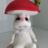 Мухоморчик, грибочек вязаный, амигуруми. Ручная работа