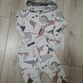 Стильний костюм Next з динозаврами, розмір 86 (12-18 міс)