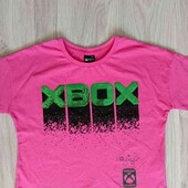 X Box брендовая стильная футболка цвет фуксия пайетки!!! на рост 140/146 см