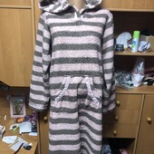 Меховушка, плюшева туника, худи, XL. довга, Next. слип, пижама