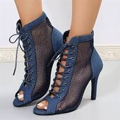 Стильні джинсові туфлі для танців High heels р41(устілка 26.5см)