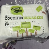 Екологические одноразовые подгузники change now! couches engagées «2» 36шт