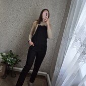 Чорний, джинсовий комбінезон, для вагітних, як новий✨