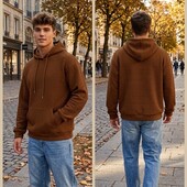 Стильное теплое худи-свитшот с крупной вафельной структурой .