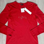 Brandtex женский трикотажный реглан цвет красный стразы!!!размер S M