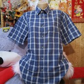 ❤️Брендовая натурал синия клетку рубашка новая❤️Америки.Оригинал!Пог.114.Поб.116.Бавонна100%