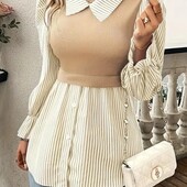 Крутая , комбинированная рубашка