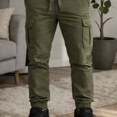 Джинси карго чоловічі хакі stretch Denim 32