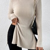 Модний гольфик з розрізами по боках р.2XL
