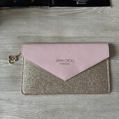 Стильный розовый клатч косметичка jimmy choo