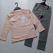 Ovs. Италия. Повседневный костюм двунитка. Свитшот и лосины на 7-8 лет.