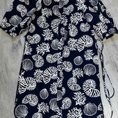 Сток сукня H&M мушлі корали, хлопок розмір S