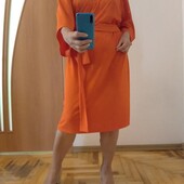 Яркое красивое трикотажное платье, размер 28 Pink Clovе